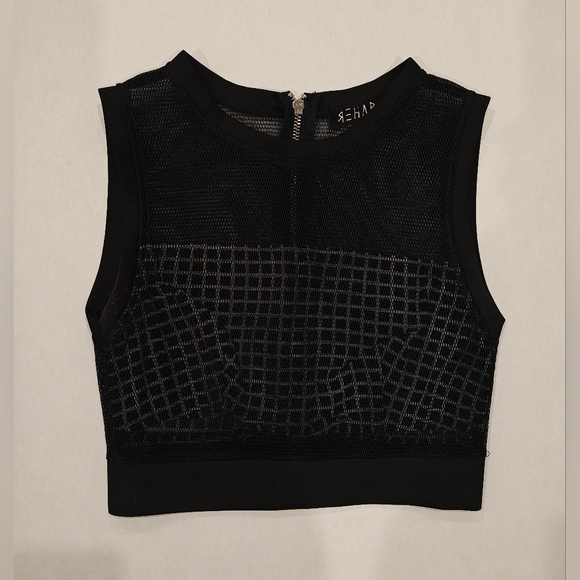 PROJECT REHAB * MESH OVERLAY CROP TOP * SIZE SMALL - Picture 1 of 3